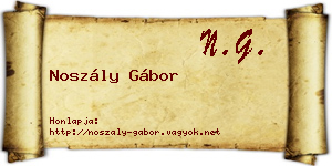 Noszály Gábor névjegykártya
