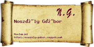 Noszály Gábor névjegykártya