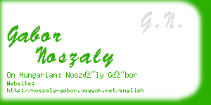 gabor noszaly business card